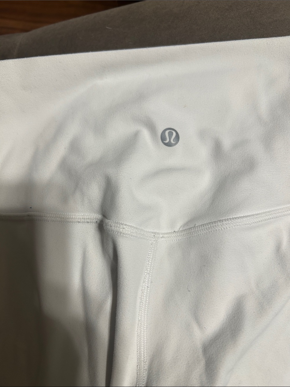 lululemon athletica Men’s White Athletic Shorts with Reflective Logo